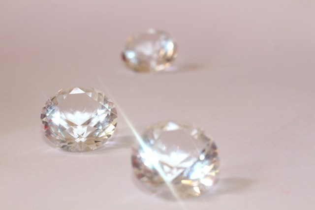 three loose diamonds