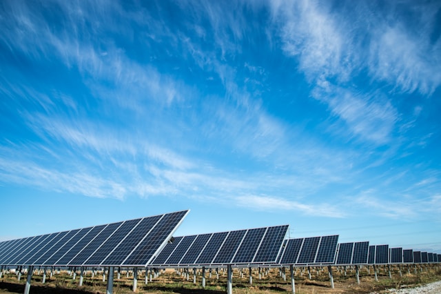 solar panels in field