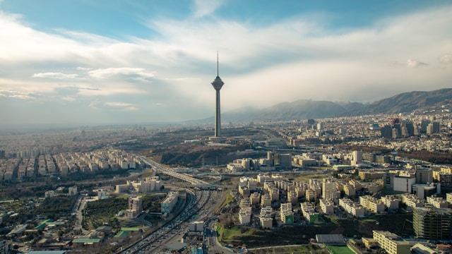 Tehran skyline with tower