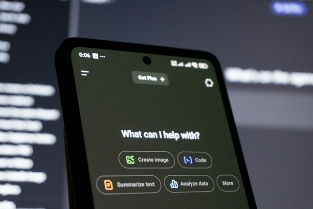 ai chatbot interface on phone