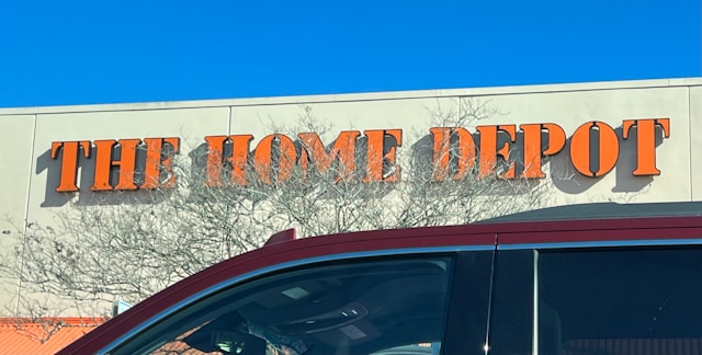 Home Depot logo on building