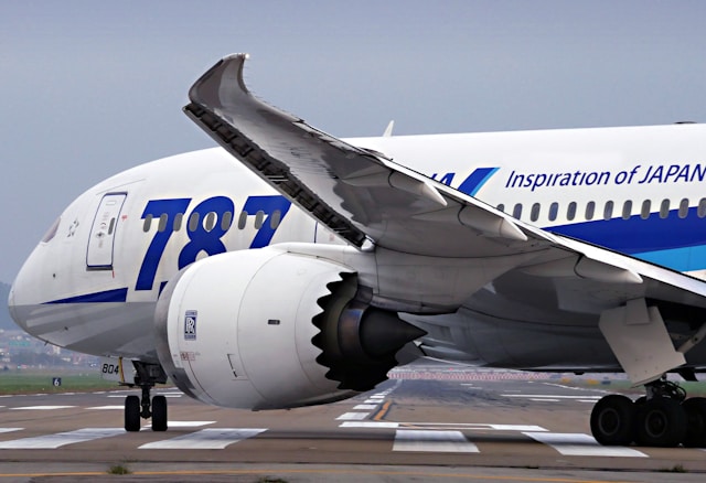 Japan Airlines Boeing 787 on runway