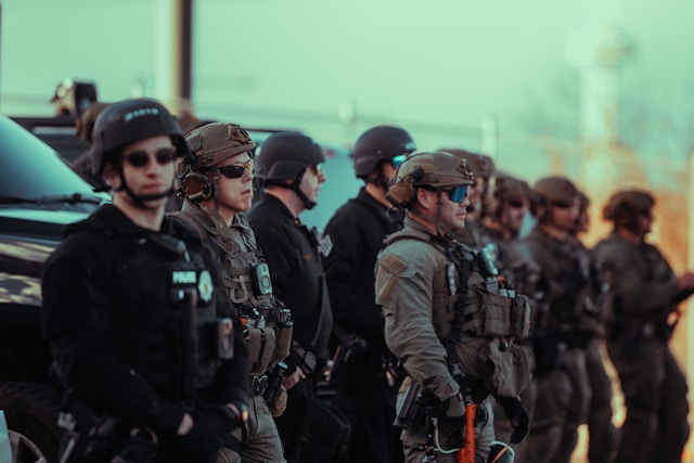 ICE and police officers in Denver