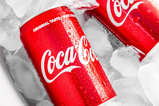 Coke cans on ice