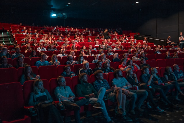 moviegoers in theater