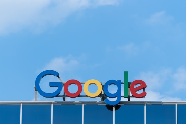 Google logo at company office