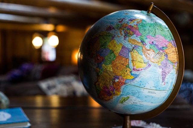 globe showing Africa and Middle East