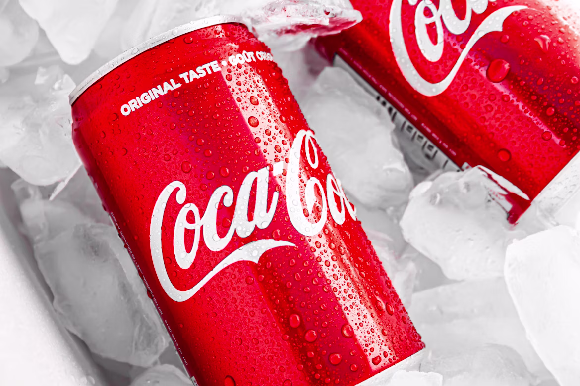coke cans on ice