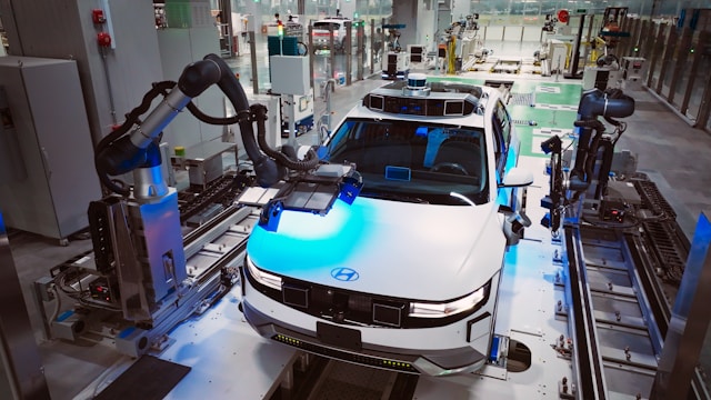 Hyundai vehicle inside the factory